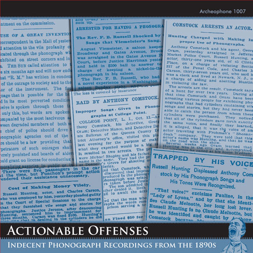 Various Artists: Actionable Offenses: Indecent Phonograph Recordings from the 1890s