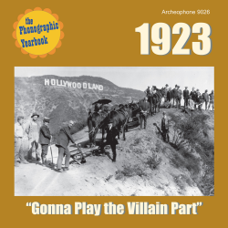 1923: "Gonna Play the Villain Part"