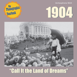 1904: "Call It the Land of Dreams" (Various Artists)